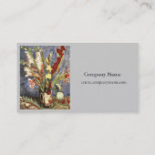 ヴィンセント・ヴァン・ゴッホによるグラジオリの花瓶。グレー 名刺 (裏面)