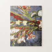 ヴィンセント・ヴァン・ゴッホによるグラジオリの花瓶， 1886. ジグソーパズル (縦)