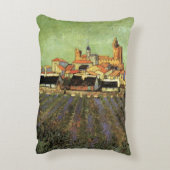 ヴィンセント・ヴァン・ゴッホによるサントス・マリーの眺め アクセントクッション (裏面(縦))
