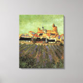 ヴィンセント・ヴァン・ゴッホによるサントス・マリーの眺め キャンバスプリント (正面)