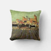 ヴィンセント・ヴァン・ゴッホによるサントス・マリーの眺め クッション (正面)