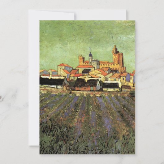 ヴィンセント・ヴァン・ゴッホによるサントス・マリーの眺め 招待状 (正面)