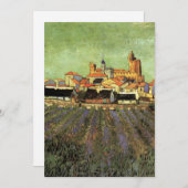 ヴィンセント・ヴァン・ゴッホによるサントス・マリーの眺め 招待状 (正面/裏面)