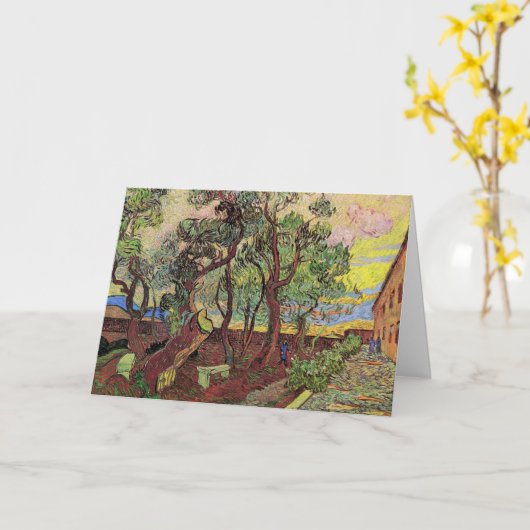 ヴィンセント・ヴァン・ゴッホによるセントポール病院と庭園 カード (黄色い花)