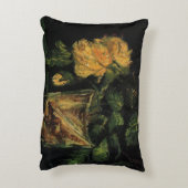 ヴィンセント・ヴァン・ゴッホによるバラ付きガラス アクセントクッション (裏面(縦))