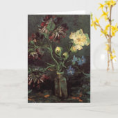 ヴィンセント・ヴァン・ゴッホによるミオソティスと牡丹の花瓶 カード (黄色い花)