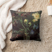 ヴィンセント・ヴァン・ゴッホによるミオソティスと牡丹の花瓶 クッション (ブランケット)