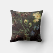 ヴィンセント・ヴァン・ゴッホによるミオソティスと牡丹の花瓶 クッション (裏面)