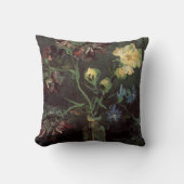 ヴィンセント・ヴァン・ゴッホによるミオソティスと牡丹の花瓶 クッション (正面)