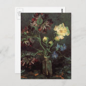 ヴィンセント・ヴァン・ゴッホによるミオソティスと牡丹の花瓶 ポストカード (正面/裏面)