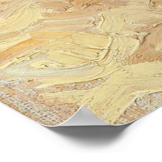 ヴィンセント・ヴァン・ゴッホによるミレーの後のヒツジの刈り入れ ポスター (角)