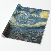 ヴィンセント・ヴァン・ゴッホによるメリークリスマス・星空の夜。 ラッピングペーパー (アンロールド)