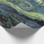 ヴィンセント・ヴァン・ゴッホによるメリークリスマス・星空の夜。 ラッピングペーパー (角)