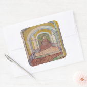 ヴィンセント・ヴァン・ゴッホによる亡命館廊下 スクエアシール (封筒)