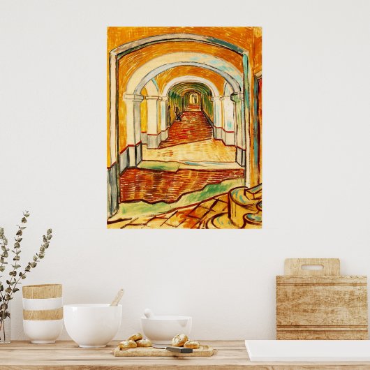 ヴィンセント・ヴァン・ゴッホによる亡命館廊下 ポスター (キッチン)