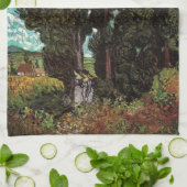 ヴィンセント・ヴァン・ゴッホによる女性姿のヒノキ キッチンタオル (折り畳み)