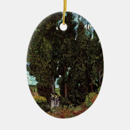 ヴィンセント・ヴァン・ゴッホによる女性姿のヒノキ セラミックオーナメント (正面)