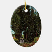 ヴィンセント・ヴァン・ゴッホによる女性姿のヒノキ セラミックオーナメント (裏面)