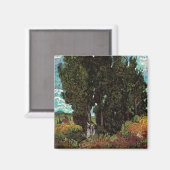 ヴィンセント・ヴァン・ゴッホによる女性姿のヒノキ マグネット (正面/裏面)