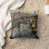 ヴィンセント・ヴァン・ゴッホによる女性洗浄運河 クッション (ブランケット)