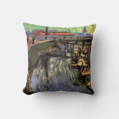 ヴィンセント・ヴァン・ゴッホによる女性洗浄運河 クッション (正面)