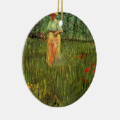 ヴィンセント・ヴァン・ゴッホによる庭の女性歩く セラミックオーナメント (右)