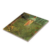 ヴィンセント・ヴァン・ゴッホによる庭の女性歩く タイル (側面)