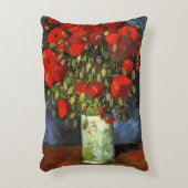 ヴィンセント・ヴァン・ゴッホによる赤いケシの花瓶 アクセントクッション (正面(垂直))