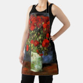 ヴィンセント・ヴァン・ゴッホによる赤いケシの花瓶 エプロン (インサイチュ)