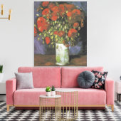 ヴィンセント・ヴァン・ゴッホによる赤いケシの花瓶 キャンバスプリント (インサイチュ (リビング))