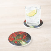 ヴィンセント・ヴァン・ゴッホによる赤いケシの花瓶 コースター (側面)