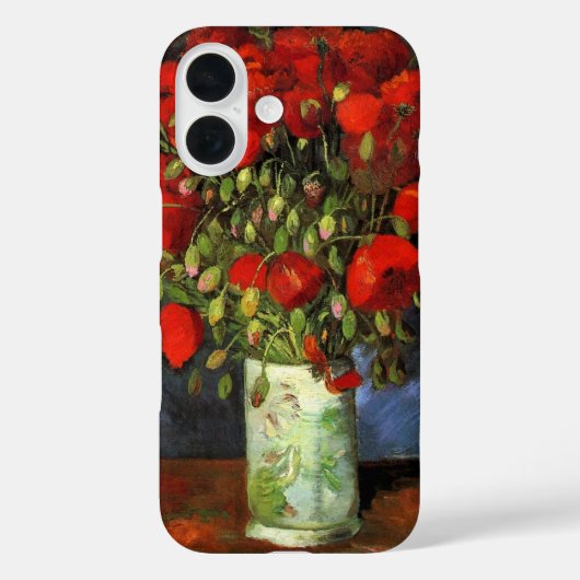 ヴィンセント・ヴァン・ゴッホによる赤いケシの花瓶 Case-Mate iPhoneケース (裏面)