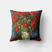 ヴィンセント・ヴァン・ゴッホによる赤いポピーの花瓶。 クッション (裏面)