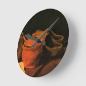 ヴィンセント・ヴァン・ゴッホによる陶器・ボトル・下駄 ラウンド壁時計 (傾斜)