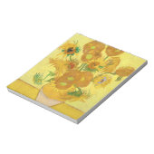 ヴィンセント・ヴァン・ゴッホによる15個のひまわりの花瓶 ノートパッド (回転)
