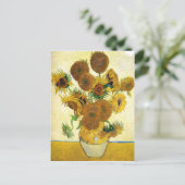 ヴィンセント・ヴァン・ゴッホによる15個のひまわりの花瓶 ポストカード (スタンド正面)