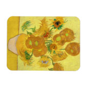 ヴィンセント・ヴァン・ゴッホによる15個のひまわりの花瓶 マグネット (横)