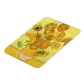 ヴィンセント・ヴァン・ゴッホによる15個のひまわりの花瓶 マグネット (左側)