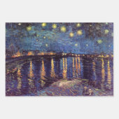 ヴィンセント・ヴァン・ゴッホによる3つの異なる海景画像 ラッピングペーパーシート (正面)