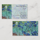 ヴィンセント・ヴァン・ゴッホのアイリスヴィンテージ素晴らし術 名刺 (正面/裏面)