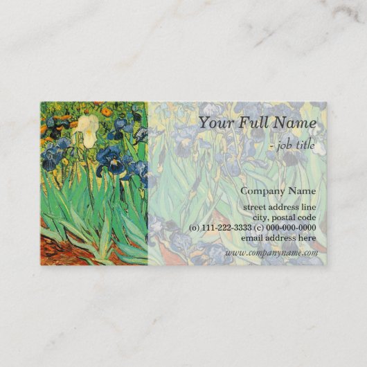 ヴィンセント・ヴァン・ゴッホのアイリスヴィンテージ素晴らし術 名刺 (正面)
