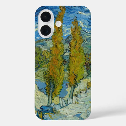 ヴィンセント・ヴァン・ゴッホのアルピレスにある二つのポプラ Case-Mate iPhoneケース (裏面)