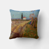 ヴィンセント・ヴァン・ゴッホのウィローズを通る道 クッション (裏面)