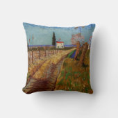ヴィンセント・ヴァン・ゴッホのウィローズを通る道 クッション (正面)