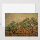 ヴィンセント・ヴァン・ゴッホのオリーブ収穫 招待状 (正面/裏面)