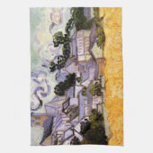 ヴィンセント・ヴァン・ゴッホのオーベルと教会 キッチンタオル (縦)