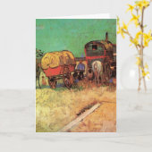 ヴィンセント・ヴァン・ゴッホのキャラバンとのジプシー カード (黄色い花)