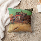 ヴィンセント・ヴァン・ゴッホのキャラバンとのジプシー クッション (ブランケット)