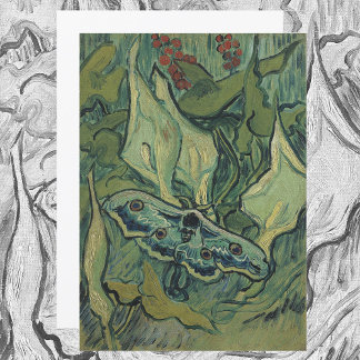 ヴィンセント・ヴァン・ゴッホのグリーン・ピーコック（エンペラー）蛾 招待状