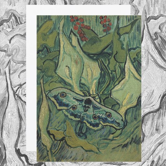 ヴィンセント・ヴァン・ゴッホのグリーン・ピーコック（エンペラー）蛾 招待状